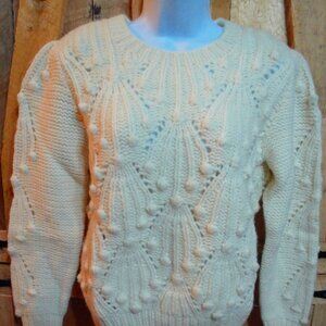 Vintage Robert Scott Ltd Pullover Sweater- 100% wool size small off white